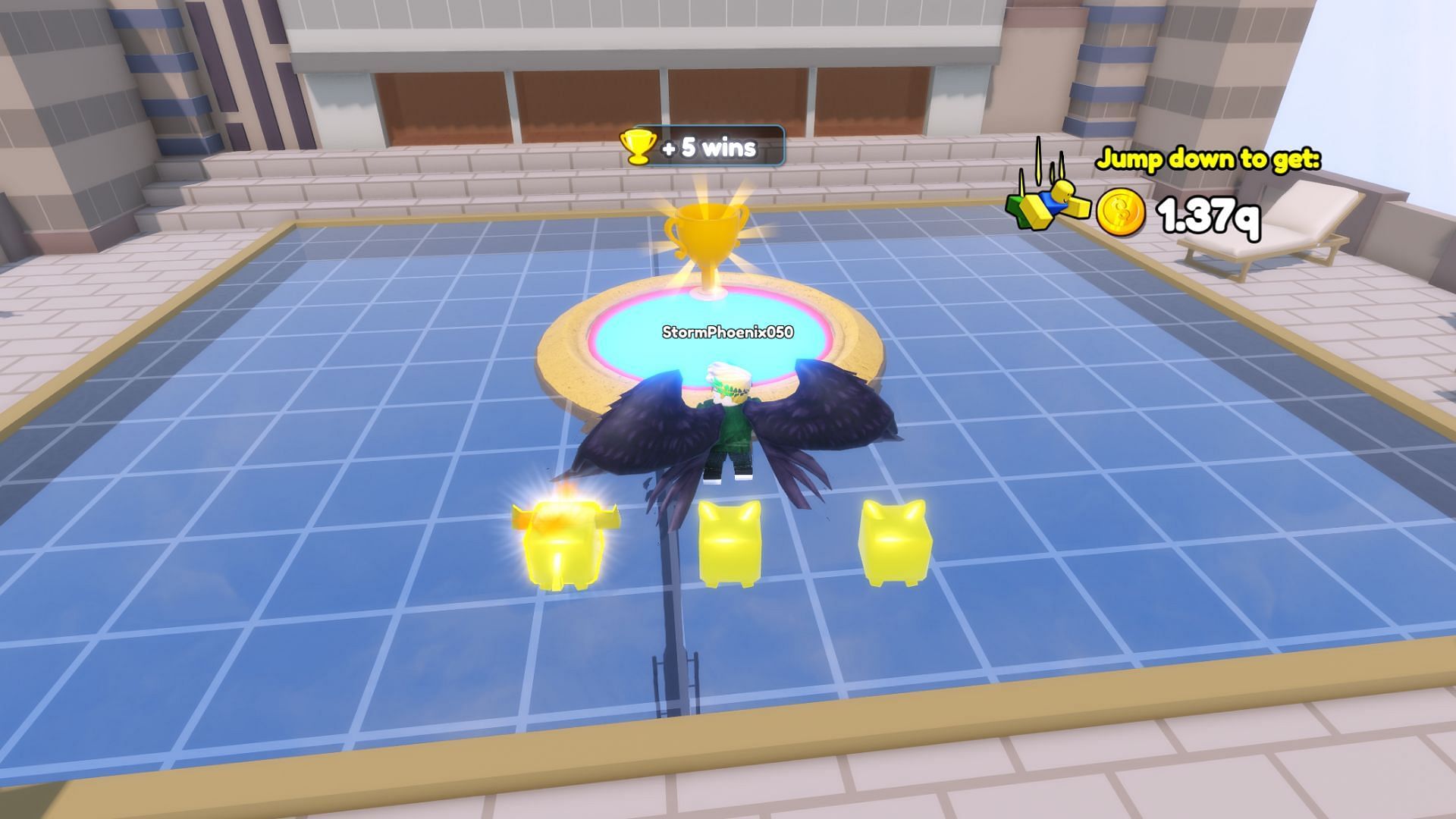 You must reach the tower top to get trophies (Image via Roblox)